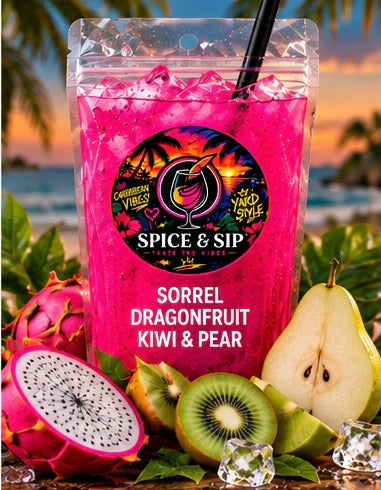 Sorrel, Dragonfruit, kiwi & pear