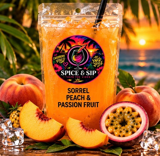 Sorrel peach & passion fruit